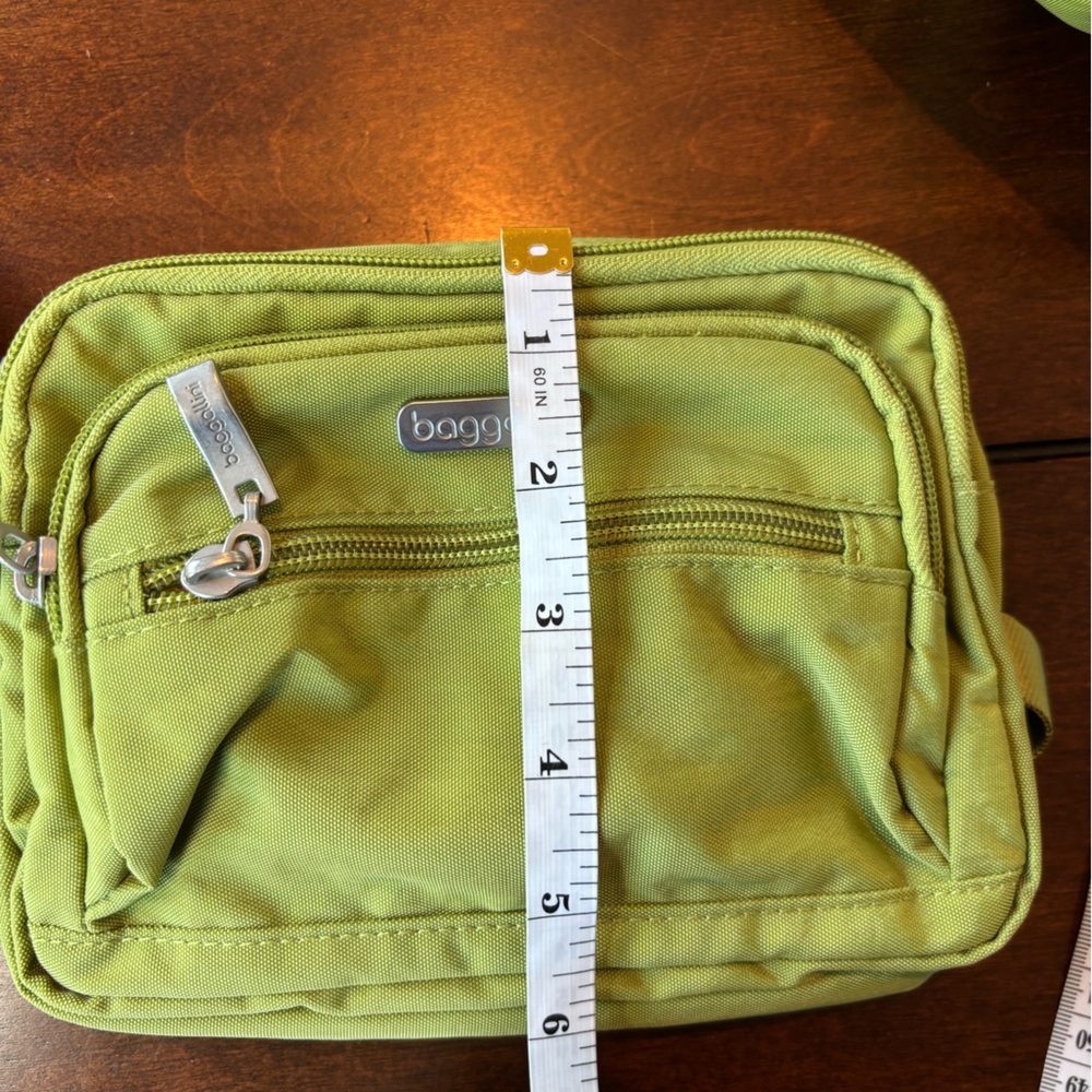Baggallini Green Nylon Crossbody Bag 3-Piece Set w/ Belt Bag Fanny Pack & Pouche - Picture 6 of 11